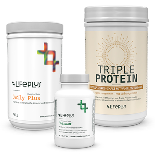 Lifeplus Bodysmart Solutions  Starter Pack: Daily Plus & Protein Shake Vanillegeschmack & Enerxan