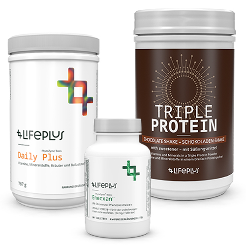 Lifeplus Bodysmart Solutions Starter Pack:  -   Daily Plus & Protein Shake Schokogeschmack & Enerxan